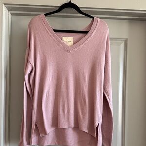 Lucky Brand Dusty Pink V-Neck Sweater